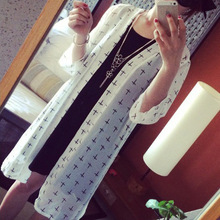 2015新款雪纺衫夏季女士<em>海边</em>沙滩<em>薄开衫</em>外套