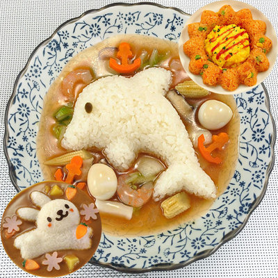 DIY工具卡通手压 儿童食物 饭团寿司馒头面食月