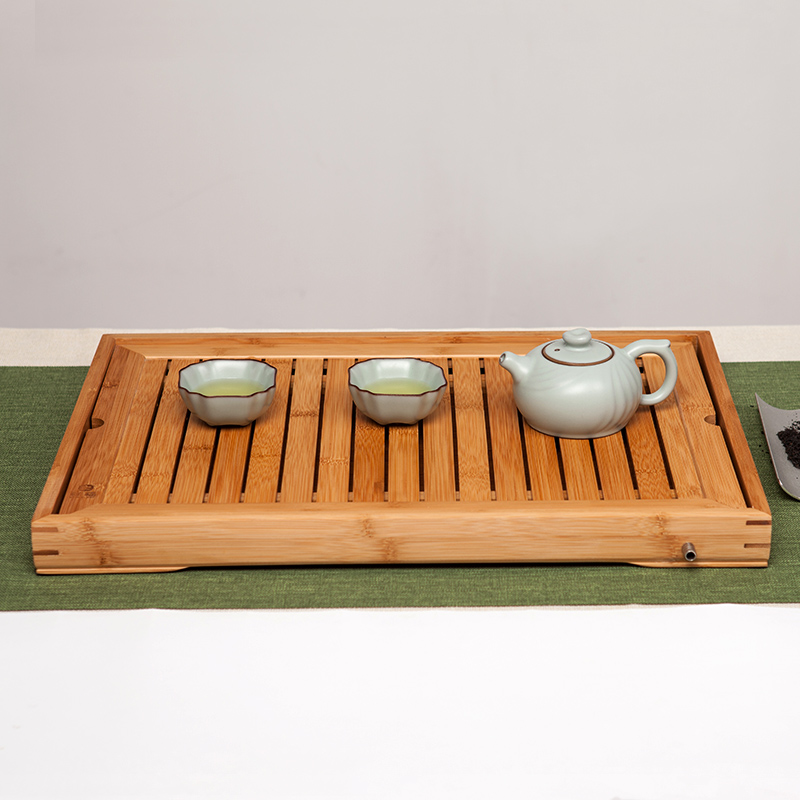 茶盘祥福竹制排水小茶盘经典盛水茶海茶台茶托盘功夫茶具茶道包邮