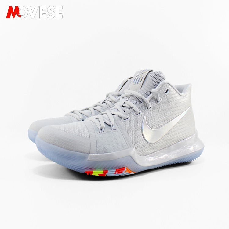 【movese】nike kyrie 3 欧文3 炫白 限量白彩虹配色 852414-001