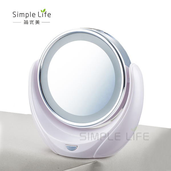 热销镜子 SIMPLE台式化妆镜子高级LED灯公主