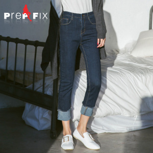 加厚高弹力显瘦牛仔裤