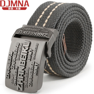 青年自动扣皮帆布腰带