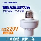 光控开关 晚上长亮 纯光控感应灯头 光控灯头 白天不亮 AC220V
