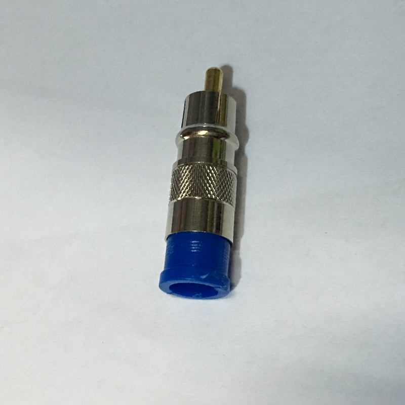 坤雪 挤压式rca/莲花头/av头/免焊接/rg6(75-5) 挤压莲花头