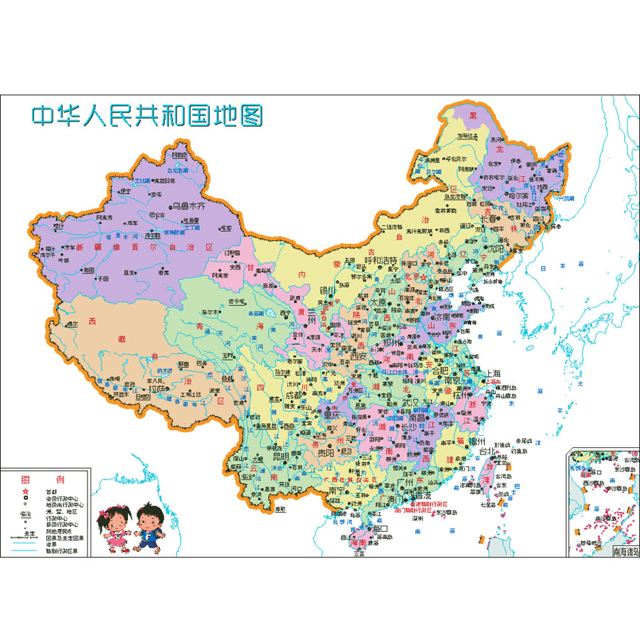 精准印花十字绣原创中华人民共和国地图中国地图版更全更细致升
