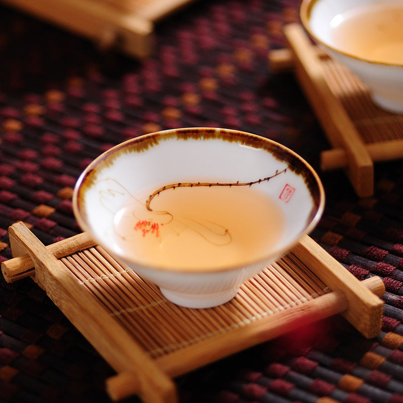 饮致景德镇手绘茶杯子陶瓷品茗杯窑变品杯茶盏手工斗笠杯功夫茶具