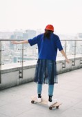 限时打折!韩国正品代购 alone together 夏 时尚个性薄纱半身裙