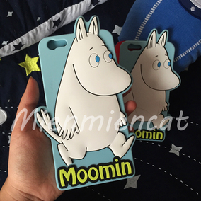 moomin 姆明一族 小肥肥 全包 iphone7 plus 6s 4.7手机壳 保护套