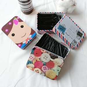 韩版黑色一字发夹