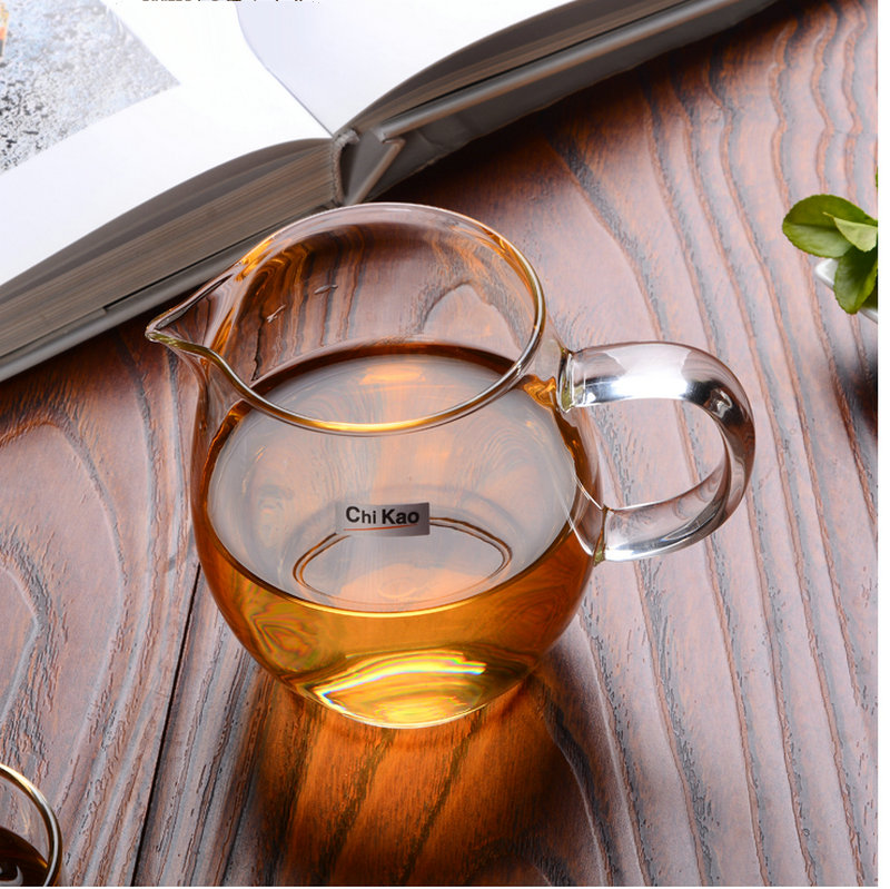 奇高耐热玻璃手工玻璃茶具龙胆公道杯加厚茶海功夫茶具配件分茶器