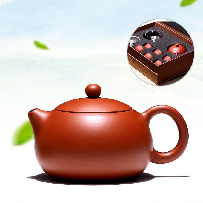 【畅陶】宜兴原矿名家李晓璐 纯全手工套装 朱泥西施紫砂茶壶茶具