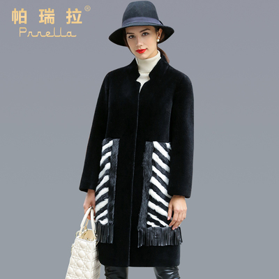 帕瑞拉2016秋冬新款羊剪绒大衣女大码宽松水