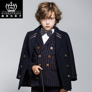 加厚男童毛呢外套