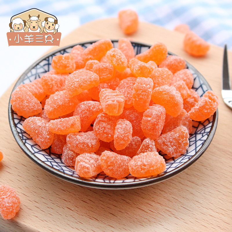 桔子糖200克 贵州冰粉配料 甜品烘焙配料 橘子糖果 qq