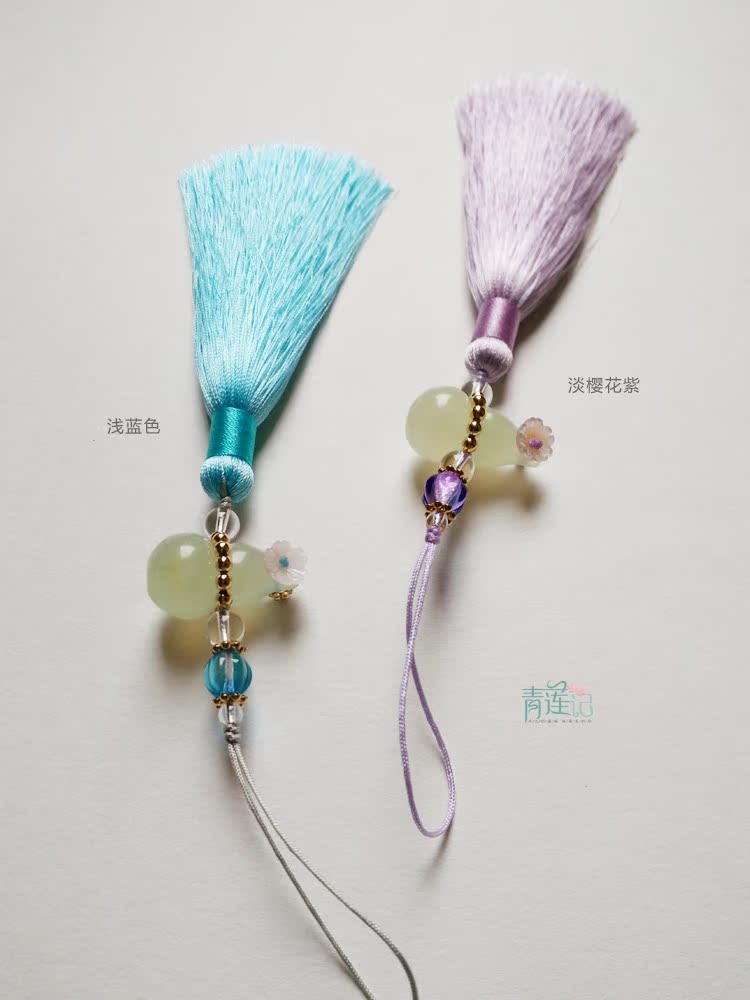 【青莲记】花间一壶酒 古风旗袍压襟挂饰 岫玉葫芦流苏挂件扇坠