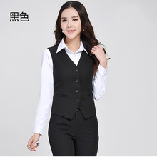 背心马夹工装 一步裙酒店银行马甲工作服 OL职业女西装 春夏秋正装