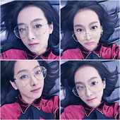眼镜框架透明太阳眼镜圆脸素颜平光镜潮 袁珊珊宋茜李易峰小S同款