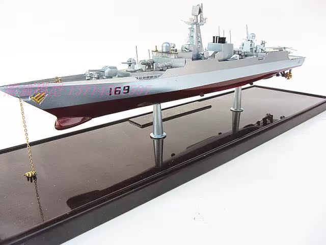 169武汉号导弹驱逐舰模型 169合金仿真军舰模型 军事礼品 1:400