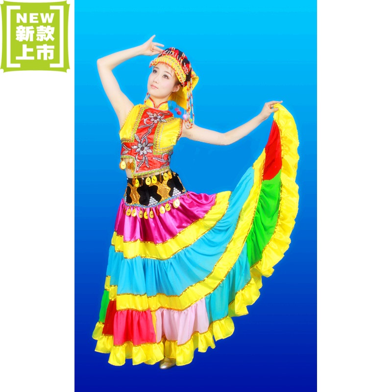 正品[火把节服装]火把节舞蹈服装评测 彝族火把