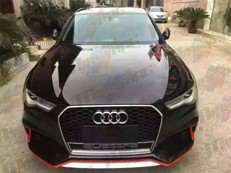 audi a6l rs6 bodykit 奥迪a6l改装rs款前杠中网 后唇