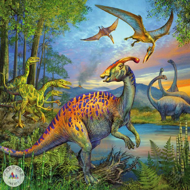 德国睿思ravensburger进口儿童拼图 恐龙世界3×49片 093175