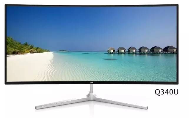 正品打折ICB Q340U h3416c 曲面显示器 mva