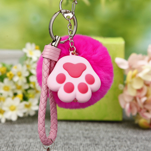 韩国创意礼品发光猫爪汽车钥匙扣女包包挂件钥