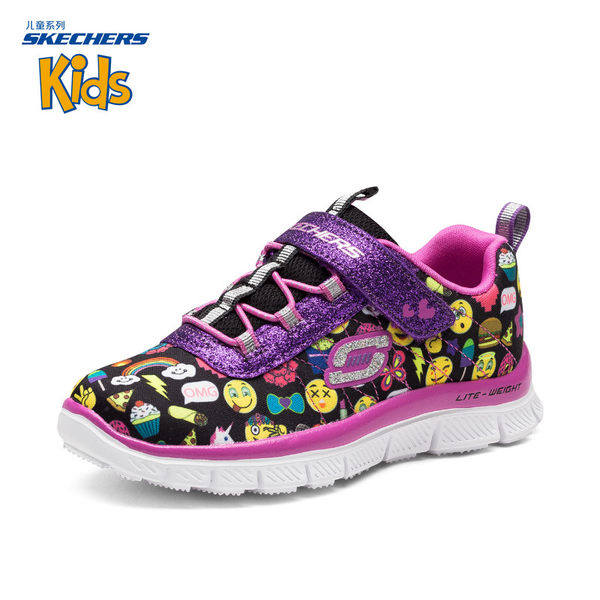 Skechers斯凯奇女童运动休闲鞋 网布透气卡通可爱跑步鞋664027