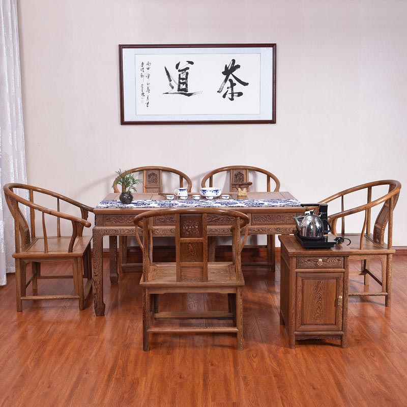 红木家具功夫茶桌茶桌椅组合中式泡茶桌茶艺桌实木茶台仿古茶具桌