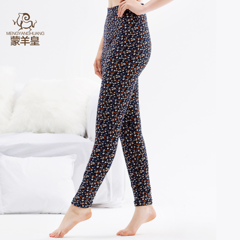 蒙羊皇【慈母】冬中老年女士保暖裤妈妈三层高腰加厚羊毛棉裤大码