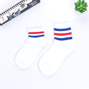 韩国经典条纹海军风短袜