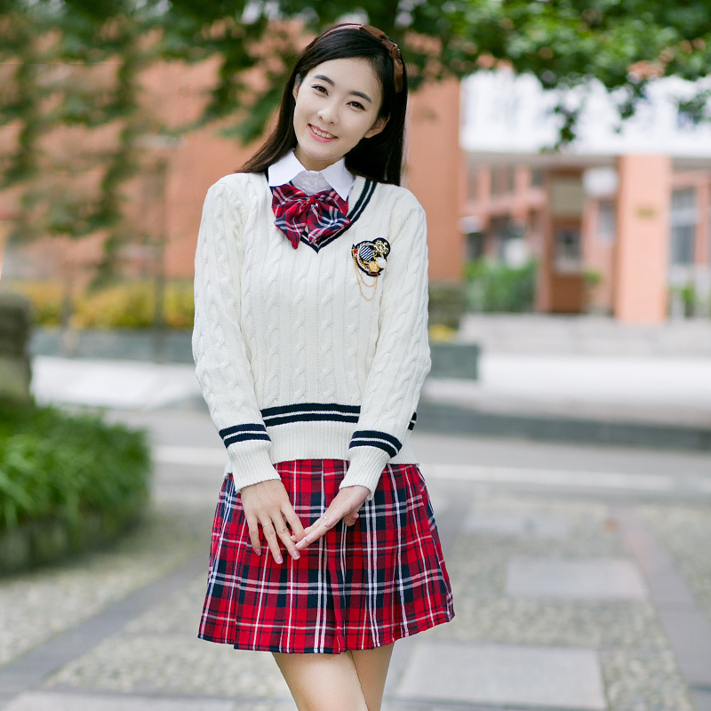 春季校服毛衣套装日韩校园风学生服英伦学院派制服女生服装