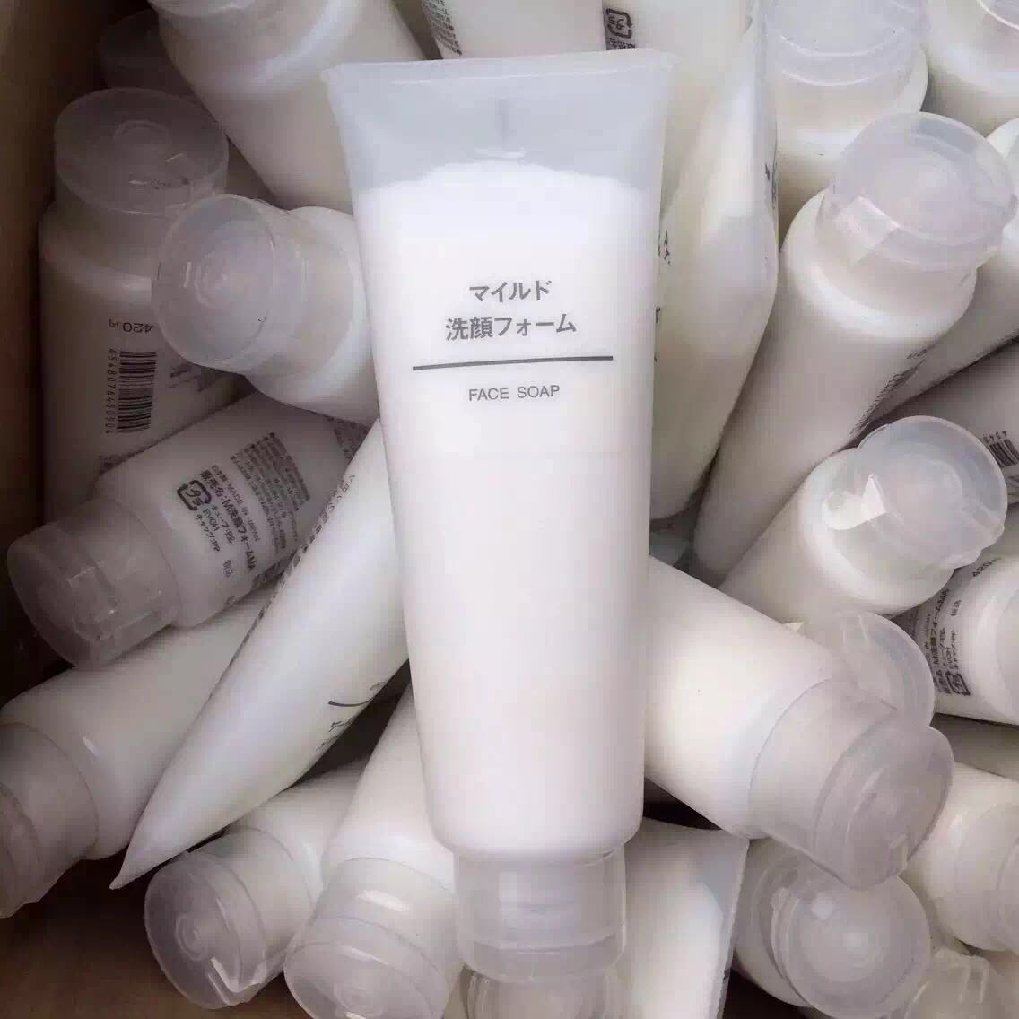日本代购muji无印良品温和泡沫洗面奶洁面乳120g滋润控油保湿舒缓