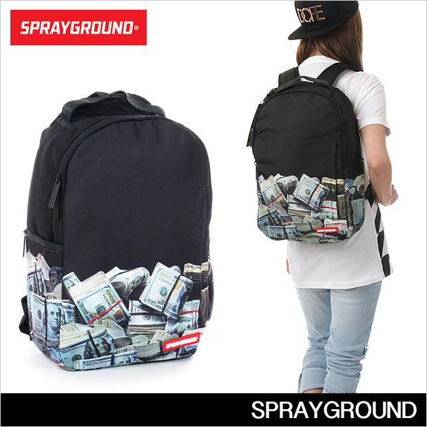 美国代购 sprayground white money rolled 双肩包