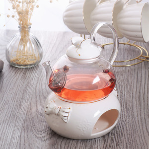 耐高温玻璃花茶壶套装