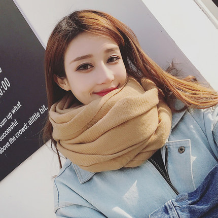 羊毛围巾女秋冬季披肩围巾