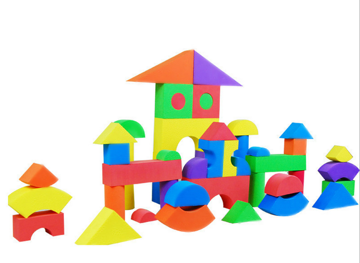 幼儿园亲子班小班建构玩具斯尔福食品级安全彩色eva软体泡沫积木