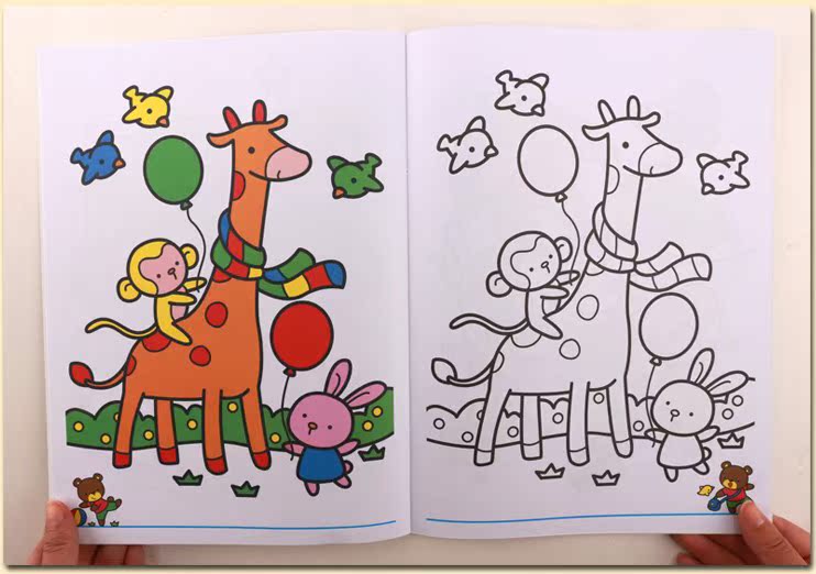 宝宝涂色全8册 儿童学画书2-3-4-5-6岁幼儿简笔画大全
