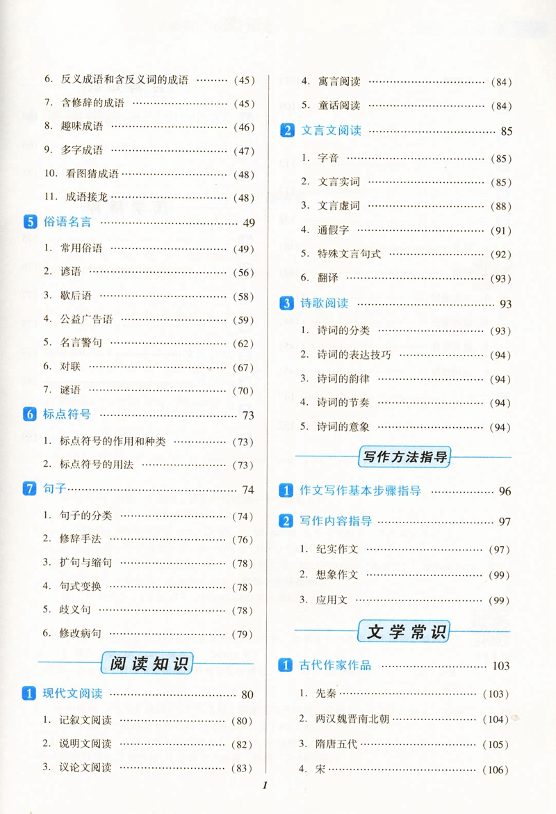培优宝典 小学语文知识集锦小学初中通用版 升级版小升初总复习资料