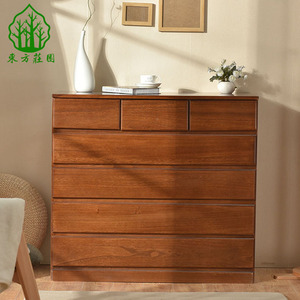 田园实木五斗柜 