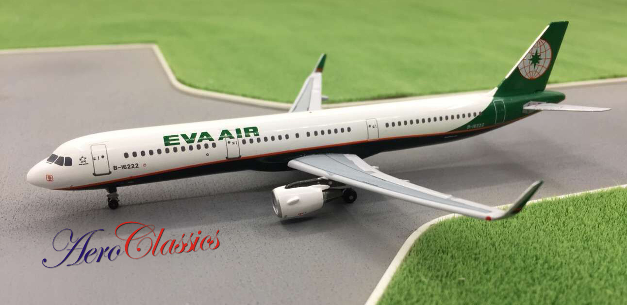 新品aeroclassics 1:400 a321 台湾长荣航空eva b-16222 新涂装  