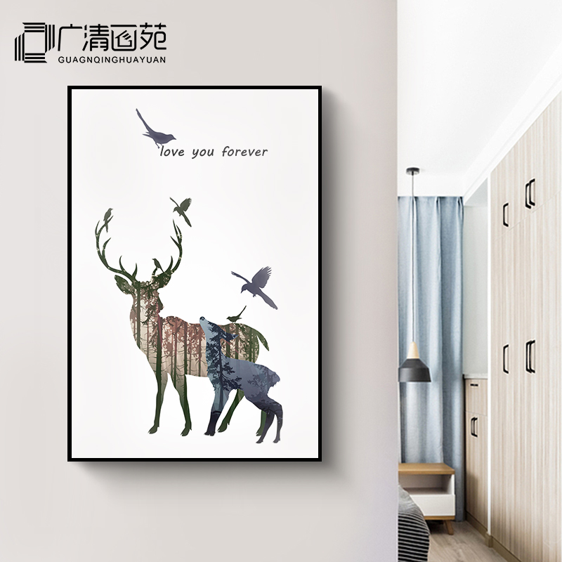 北欧玄关装饰画竖版过道简约现代招财风水走廊单幅挂画客餐厅壁画