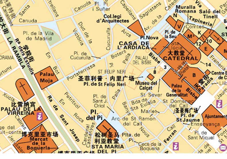 【北斗官方】西班牙葡萄牙安道尔旅游地图 马德里,巴塞罗那,塞维利亚