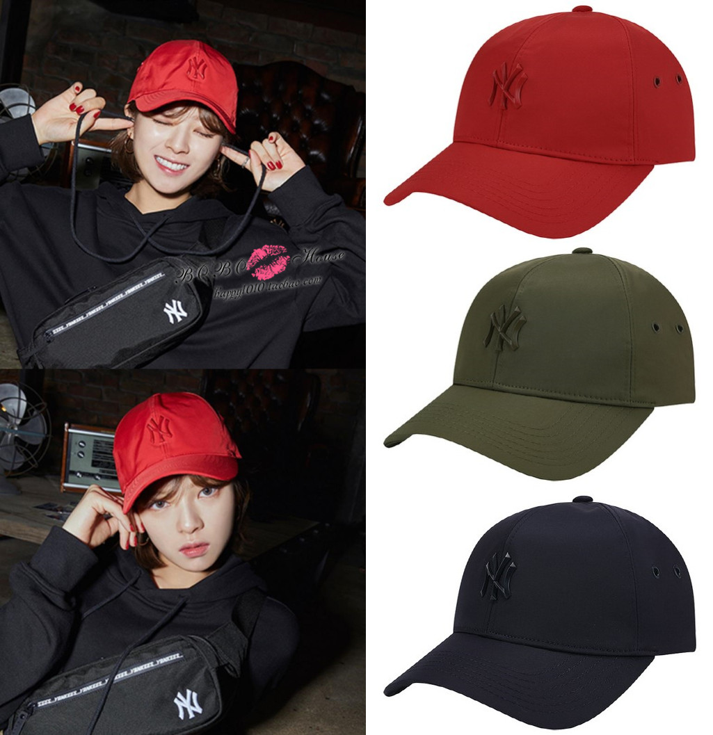 韩国正品代购mlb 17秋冬明星同款时尚纯色棒球帽 男女 32cpah741