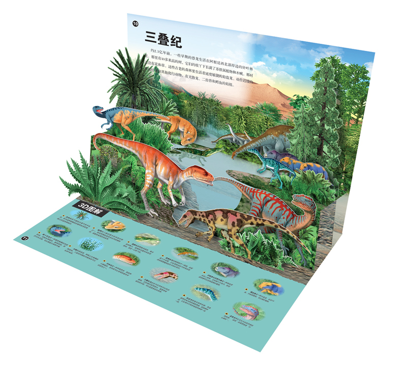 超级炫酷3d立体大百科恐龙王国大探秘 儿童3d立体书 恐龙书籍3-6岁