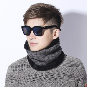 男士保暖防风套头围脖