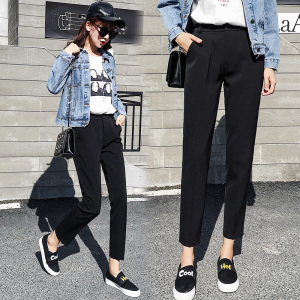 宽松直筒裤九分休闲裤