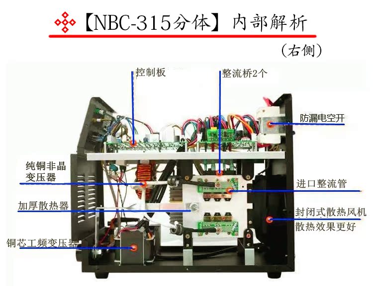 恒鑫盛nbc270 315 350 500二氧化碳气保护焊机二保焊机电焊机两用