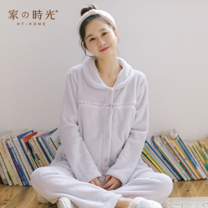 家时光秋冬季月子服加绒睡衣
